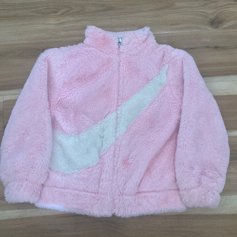 Pink Fuzzy Nike Toddler Jacket